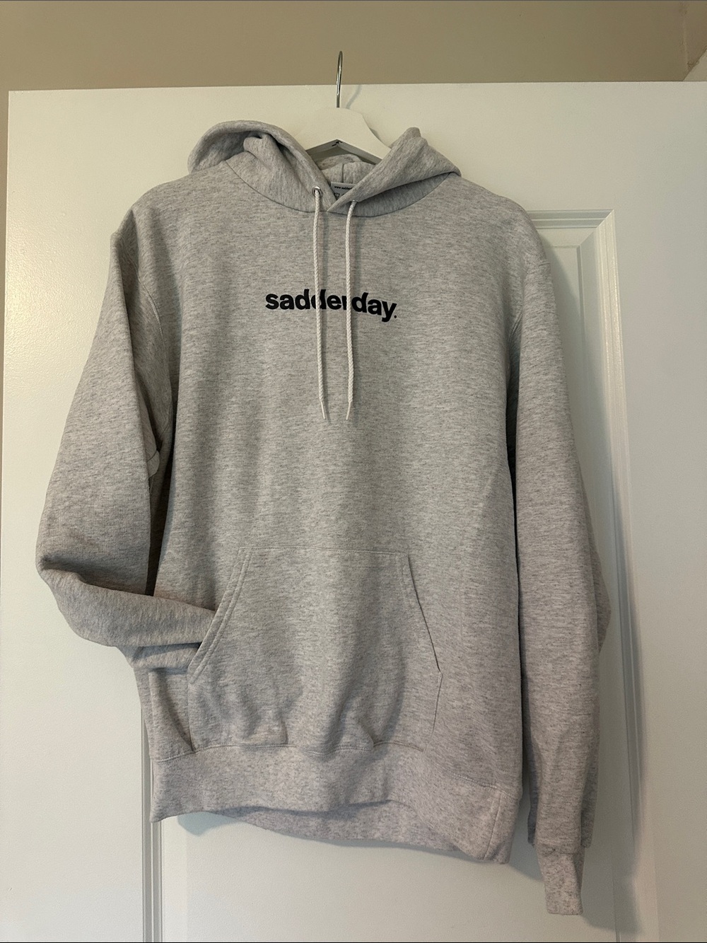 Sadderday Unhappier Hour Gray Hoodie